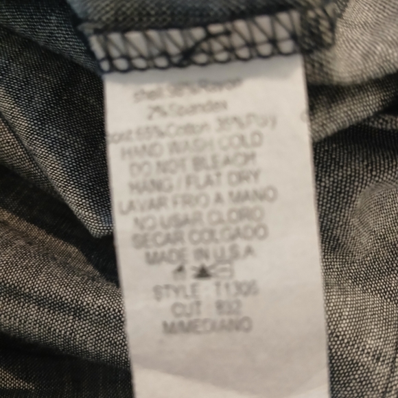 Marquis Junior's Mixed Media Chambray Knit Dress With Floral Applique Size M - Picture 5 of 11